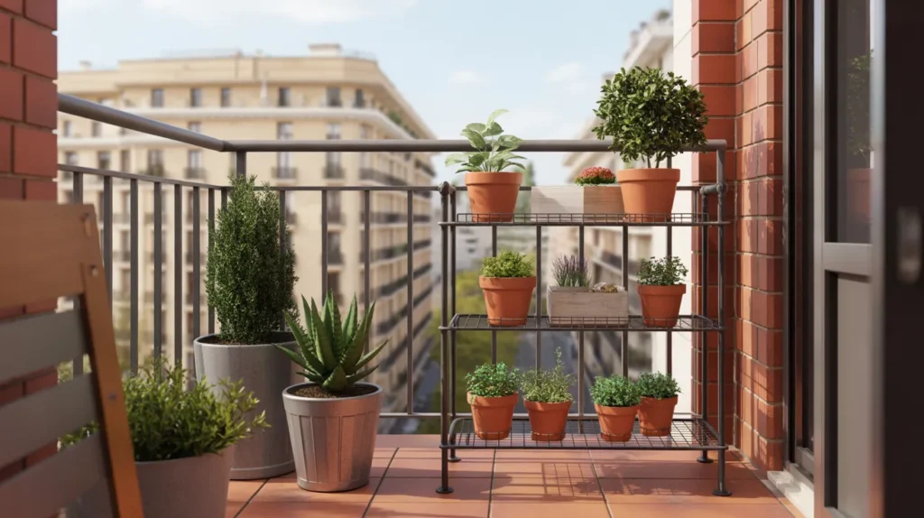 Metal Plant Stand Ideas Outdoor Balcony