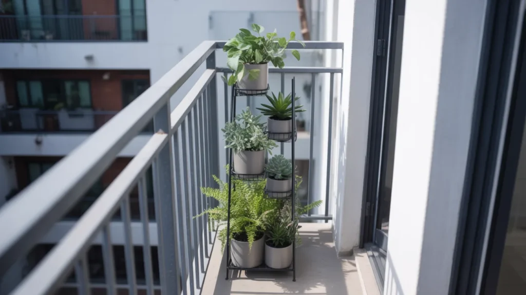 Slim Rack Style Plant Stand for Small Balcony