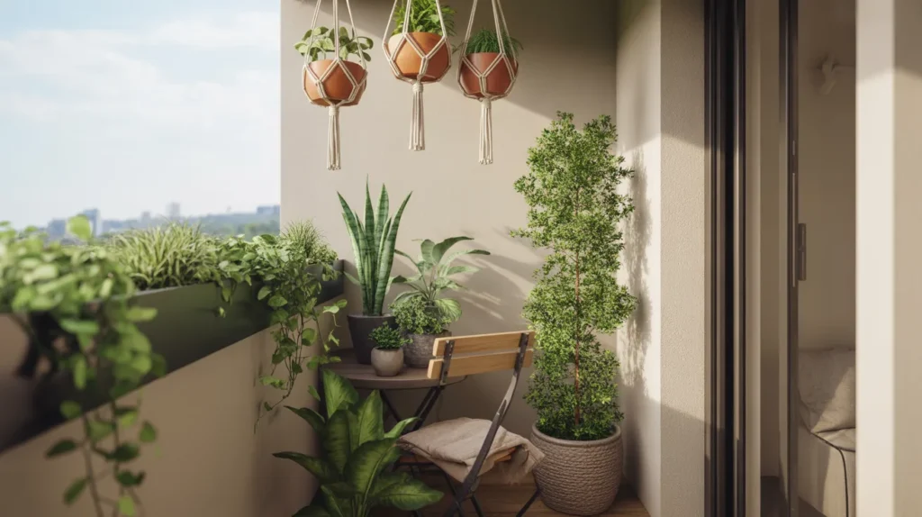 Hanging + Stand Combination Balcony Setup