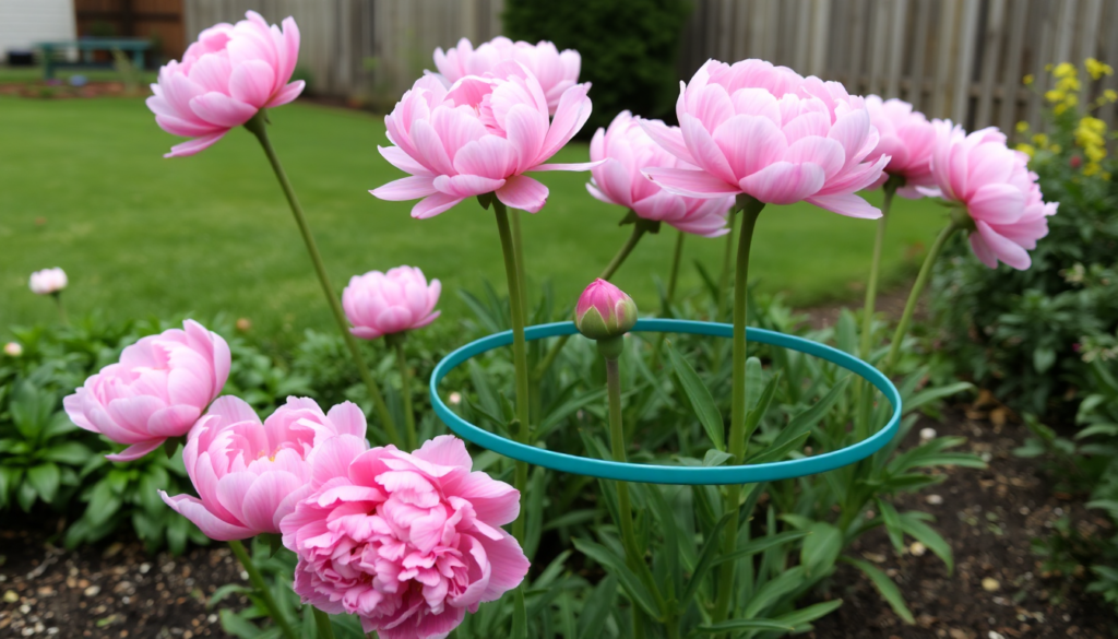 Peony Staking and Support for Heavy Blooms