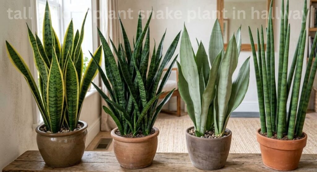 different large snake plant varieties comparison