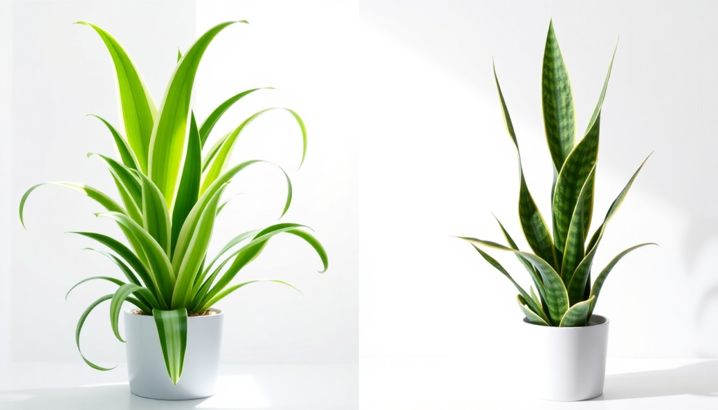 Spider Plant Light Requirements vs. Snake Plant Light Requirements