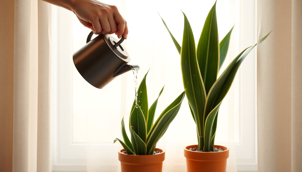 snake plant watering