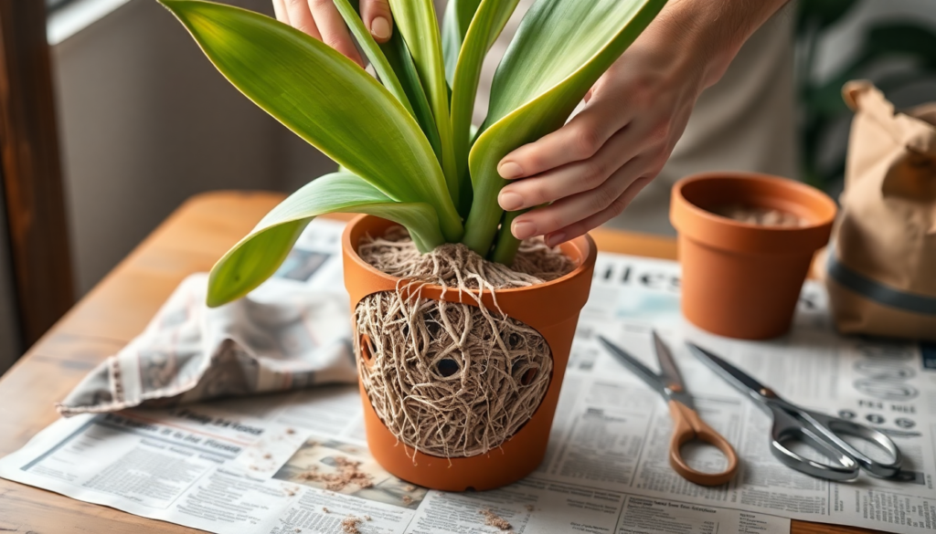 Repot a Snake Plant