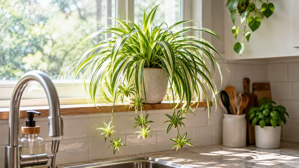 Best Spots in a Kitchen for spider plant